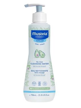 Mustela No Rinse Cleansing Water for bebe infants 25.35 fl oz large bottle
